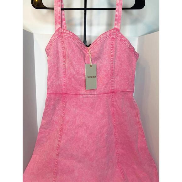 ee:some Pink Mini Flare Mini Dress Women’s Size Small - Picture 3 of 10